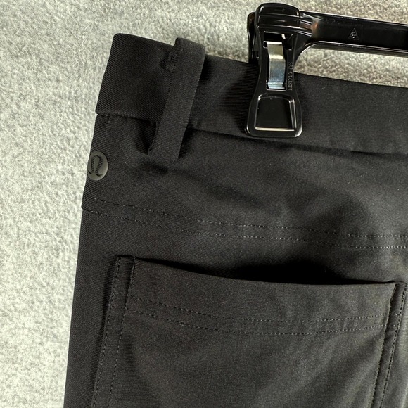 Lululemon ABC Classic 5-Pocket Pants Men's 32 Black Stretch *34" Hidden Zippered - Picture 2 of 12